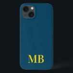 Monograma inicial mínimo minimalista marinho azul<br><div class="desc">Marinho Azul Minimalista Moderno Minimalista,  Capa de telefone inicial do Monograma. Crie sua própria capas de iphone personalizada com o nome inicial personalizado.</div>