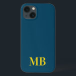 Monograma inicial mínimo minimalista marinho azul<br><div class="desc">Marinho Azul Minimalista Moderno Minimalista,  Capa de telefone inicial do Monograma. Crie sua própria capas de iphone personalizada com o nome inicial personalizado.</div>