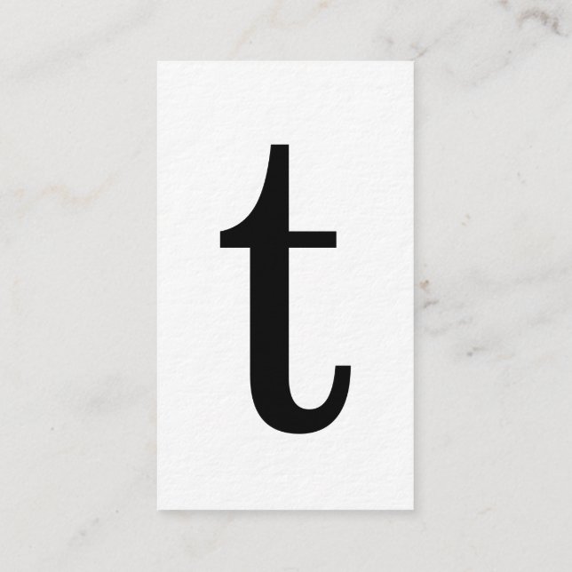 Monograma inicial moderno com os cartões pretos do (Verso)