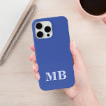 Monograma inicial moderno minimalista<br><div class="desc">Marinho Azul Minimalista Moderno Minimalista,  Capa de telefone inicial do Monograma. Crie sua própria capas de iphone personalizada com o nome inicial personalizado.</div>