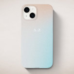 Monograma inicial personalizado do Pastel Ombre Sk<br><div class="desc">Capa de telefone personalizada com cores sonoras ombre com monograma inicial personalizado.</div>