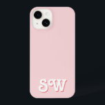Monograma inicial retrorreflector cor-de-rosa míni<br><div class="desc">Capas de iphone mínima retrorreflectora inicial de monograma cor-de-rosa</div>