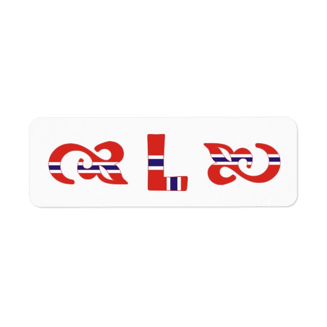 Monograma L Etiqueta norueguesa (Frente)