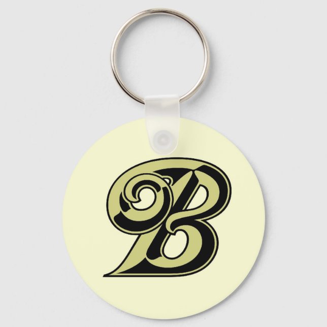 Monograma - Letra B Chaveiro (Frente)