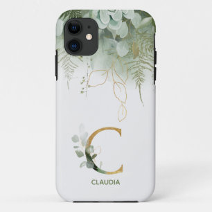 Monograma - Letra C Greenery Case-Mate capas de ip