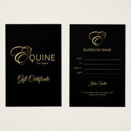 Monograma - Letra E Cavalo em ouro