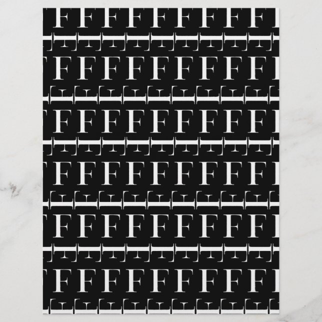 Monograma - Letra inicial F (Frente)