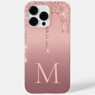 Monograma - Letra Rosa Blush Glitter Sparkle Drive
