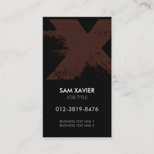 Monograma - Letra X Cartão de visita