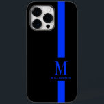 Monograma limpo e mínimo | Linha azul fina | Políc<br><div class="desc">Apresentando uma aparência inteligente, mas mínima, que virará cabeças, esta capas de iphone é marcada com o monograma personalizado e o nome do membro da equipe de serviço integrado à faixa clássica de linha azul fina. A fina linha azul é uma representação simbólica da força policial norte-americana. Isso é algo...</div>