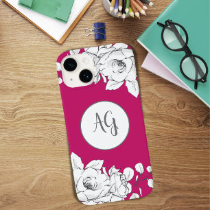 Monograma magenta branco