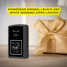 Monograma mínimo | Casamento Negro e Branco