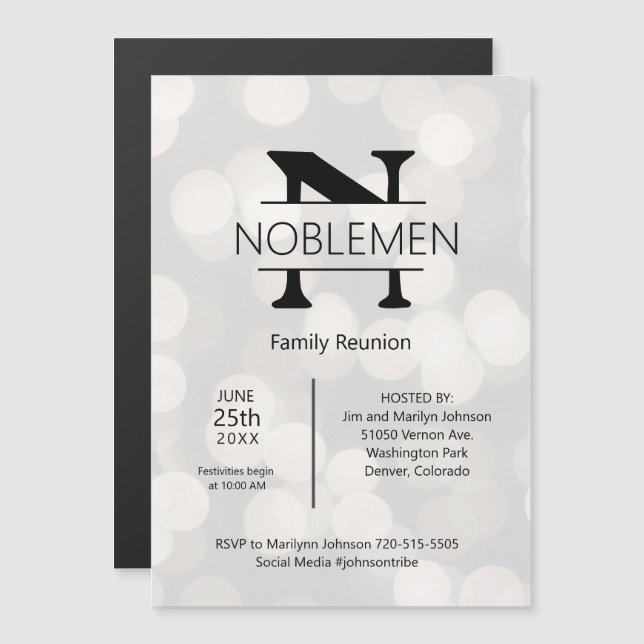 Monograma Mínimo de Reunião da Família Magnética (Frente/Verso)