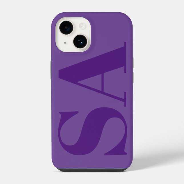 Monograma mínimo roxo moderno (Verso)