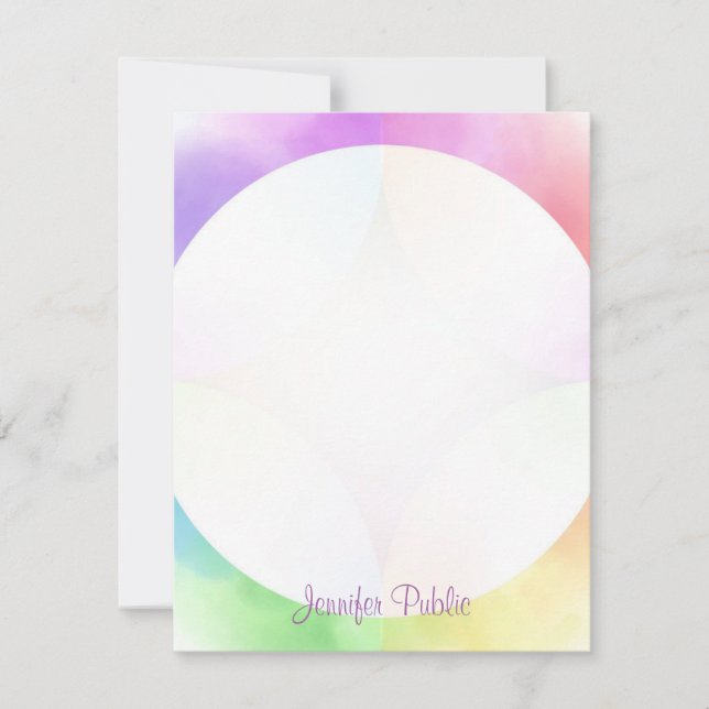 Monograma Modelo Modern Elegante Manuscrito (Frente)