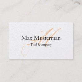 Monograma moderno áureo cartão de presentação