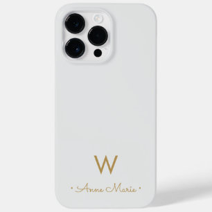 Monograma Moderno em Grafite Dourado Script