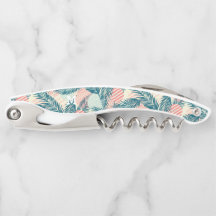 Monograma moderno Grunge Tropical Palm Patterno