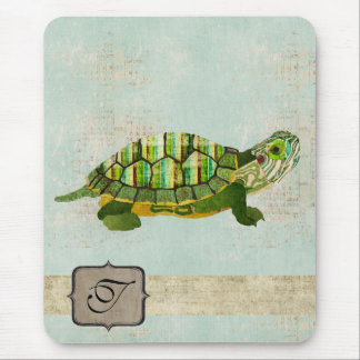 Monograma Mousepad da tartaruga do jade