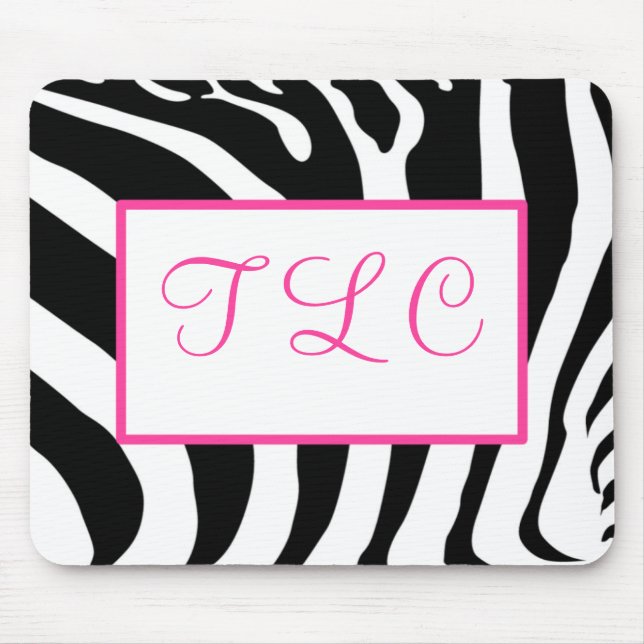Monograma Mousepad da zebra (Frente)