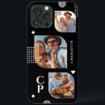 Monograma Nome 3 Foto Colagem Moderna<br><div class="desc">Monograma Name 3 Photo Collage Trendy Modern Capa de telefone apresenta uma colagem de fotos de três de suas fotos favoritas com seu nome personalizado e monograma em um roteiro elegante e branco. Personalize editando o texto nas caixas de texto fornecidas. Perfeito para aniversário, Natal, Dia de as mães e...</div>