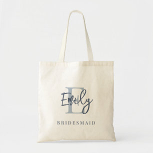 Monograma Nome inicial Bridesmaid Dusty Bolsa B