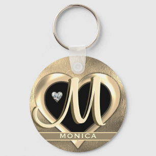 Monograma Nome inicial Chaveiro