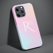 Monograma Ombre Holográfico Rosa Menina Personaliz