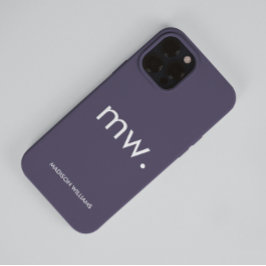 Monograma Pastel Elegante Feminina Minimalista Cas