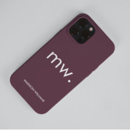 Monograma Pastel Elegante Feminina Minimalista Cas