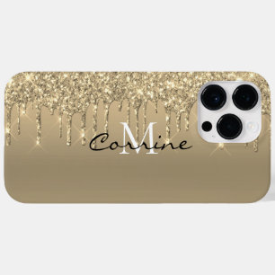 Monograma Personalizado, 14 k, gotas Douradas de b