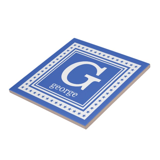 Monograma personalizado, azulejos de nome e cor (Lateral)