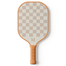 Monograma Personalizado Bege Xadrez Padrão