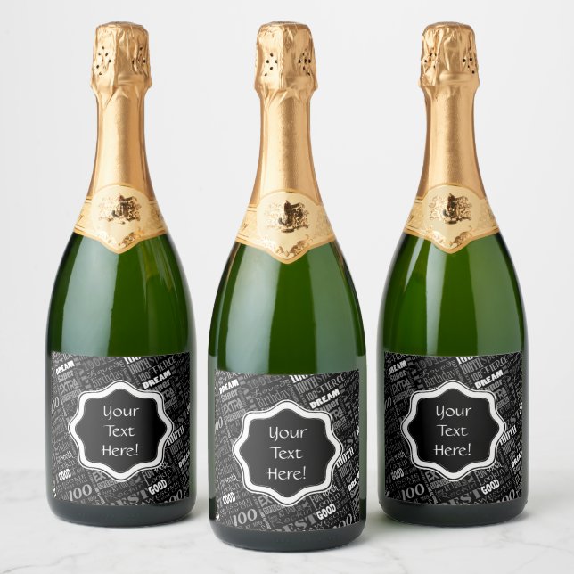 Monograma Personalizado de 100ª Festa de aniversár (Garrafas)