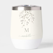 Monograma Personalizado de Aquarela Botânica em Ma