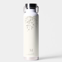 Monograma Personalizado de Aquarela Botânica em Ma