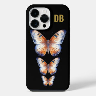 Monograma Personalizado de Borboleta Preta Colorid