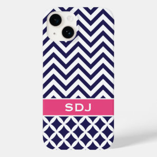 Monograma Personalizado de Cevão Azul e Rosa marin