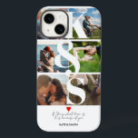 Monograma Personalizado de Colagem de Fotos de Cas<br><div class="desc">Monograma Personalizado de Colagem de Fotos de Casais de Amor</div>