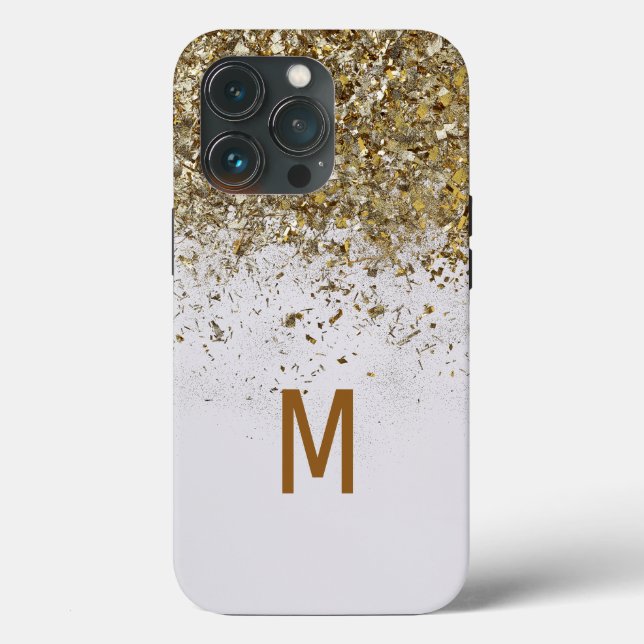 Monograma Personalizado de Leve Dourada Elegante (Verso)