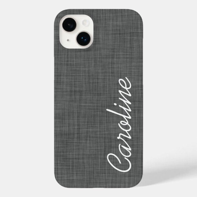 Monograma Personalizado de Textura em Line de Faux (Verso)