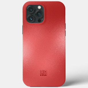 Monograma Personalizado de Textura Vermelha Irides