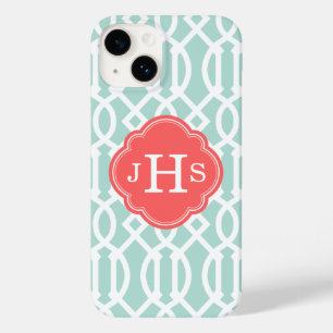 Monograma Personalizado de Trellis Moderna de Mint