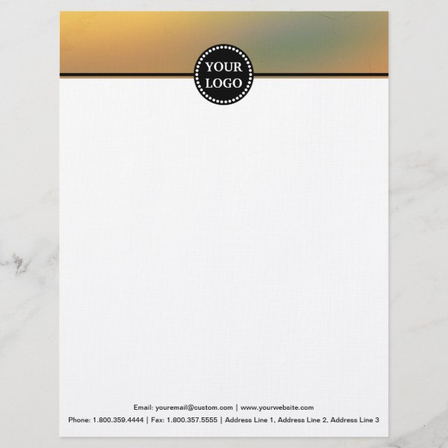 Monograma Personalizado do Papel de carta Moderno  (Frente)