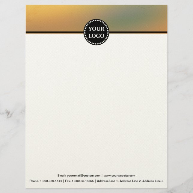 Monograma Personalizado do Papel de carta Moderno  (Frente)