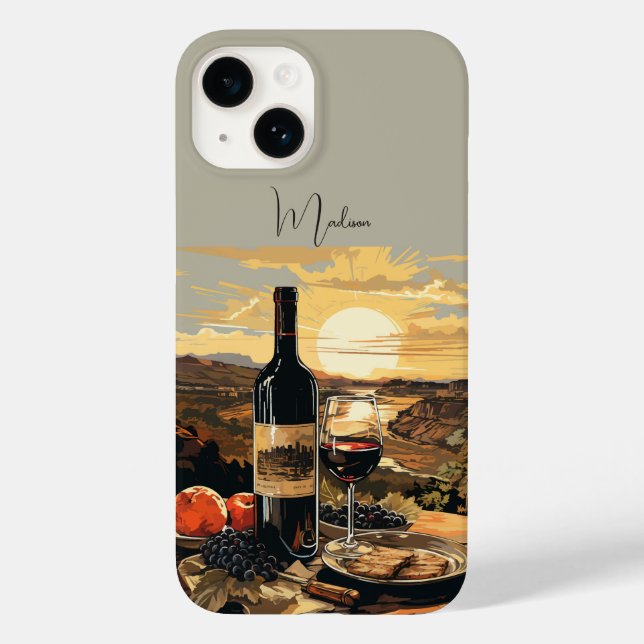 Monograma Personalizado do Vinho do Vinho (Verso)