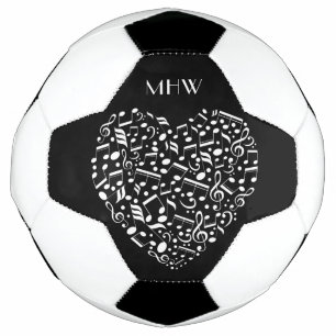 Monograma personalizado e bola de futebol do Coraç