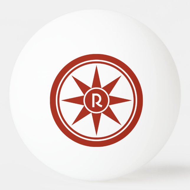 Monograma personalizado e bolas de ping de cores (Frente)