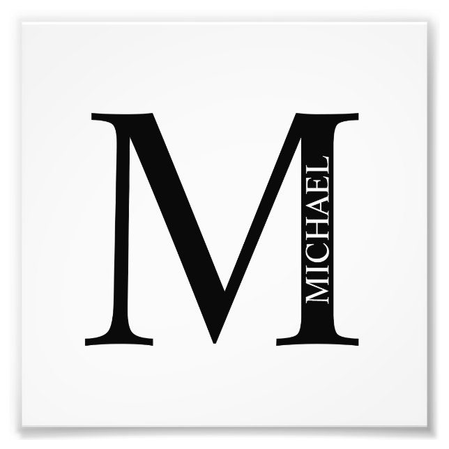 Monograma Personalizado e Impressão de Fotografia  (Frente)