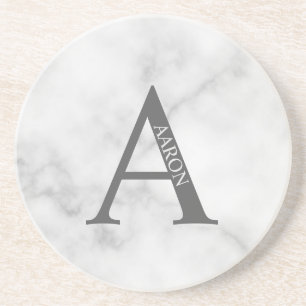 Monograma Personalizado e Porta copos Sandstone de